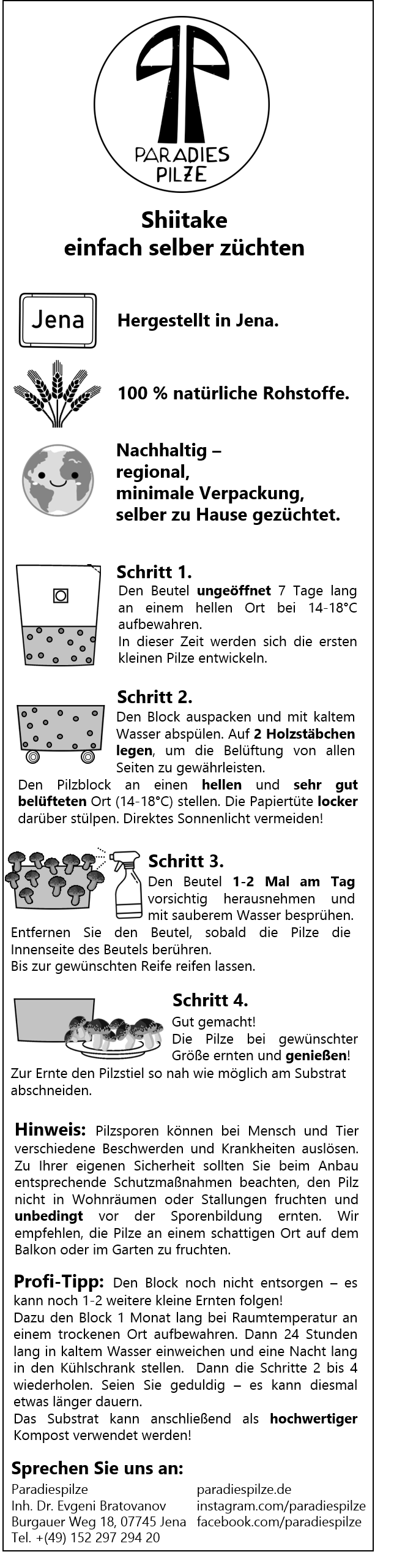 Pilzzucht-Set Shiitake XL