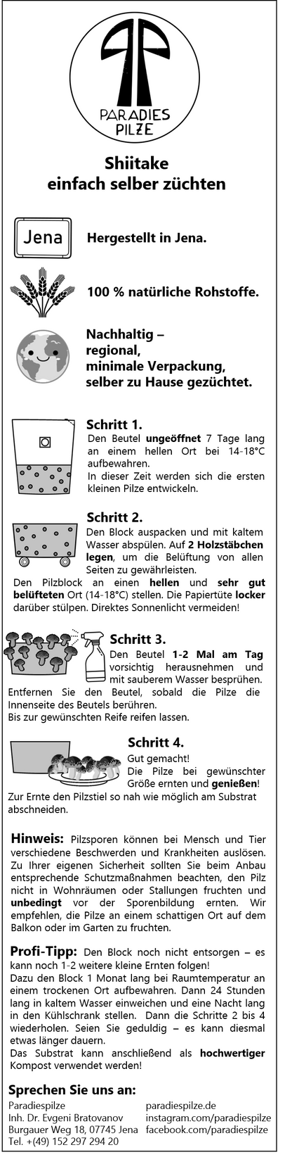 Pilzzucht-Set Shiitake XL