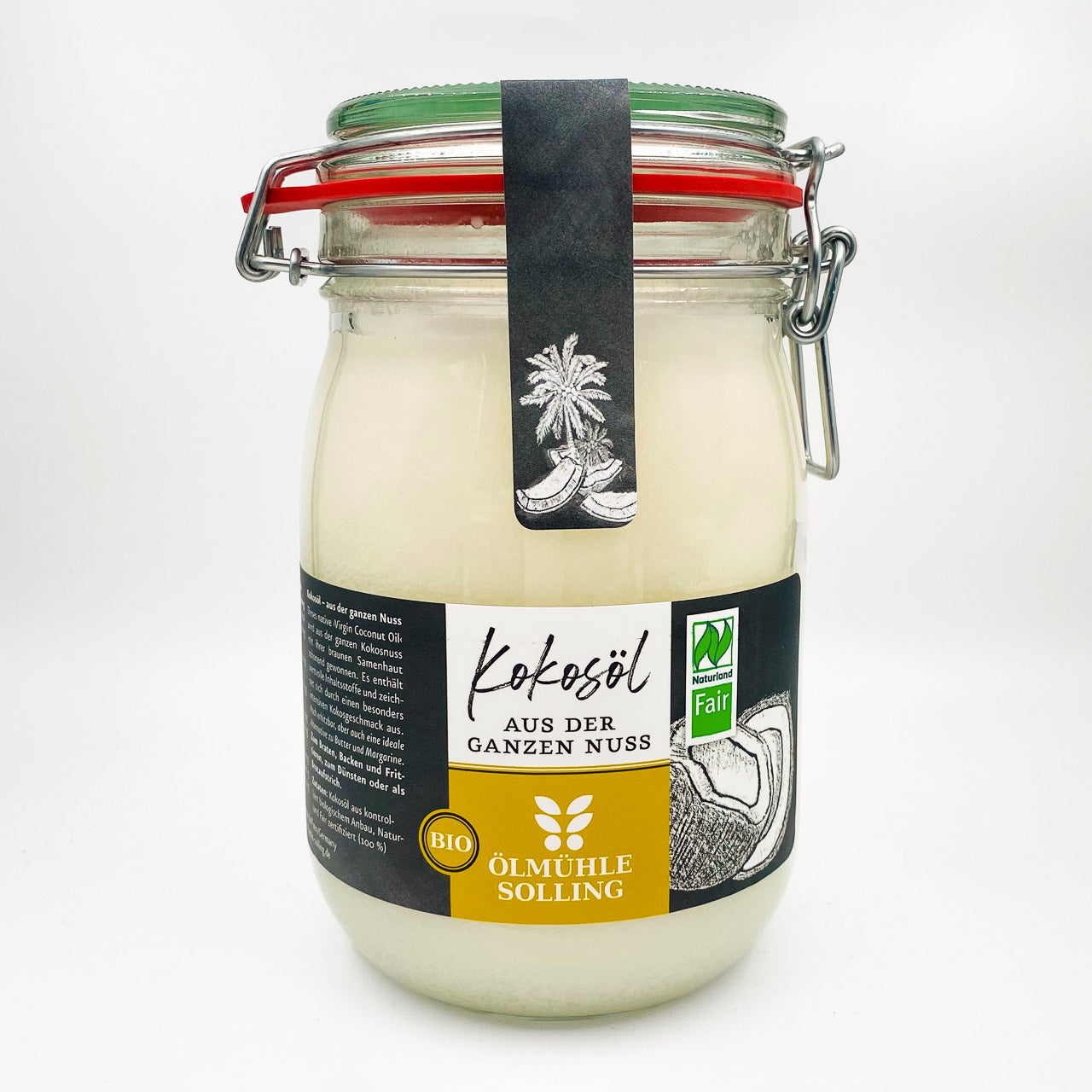 Kokosöl nativ (1l, Bügelglas)